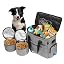 MYDAYS Dog Travel Bag, Pet Luggage Suitcase, Weekend Tote Carrier with Collapsible Bowl (Gray)