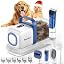 Buenkee Dog Grooming Vacuum Kit, 15000Pa Clipper, Shedding Brush, 2L, White