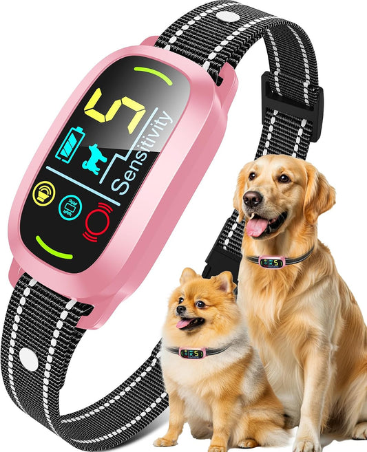 Bark Collar for Small Medium Large Dogs with 5 Training Modes, Black