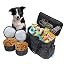 MYDAYS Dog Travel Bag, Pet Luggage Suitcase, Weekend Tote Carrier with Collapsible Bowl (Gray)