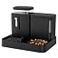 ZOMISIA Automatic Cat Feeder, Gravity Cat Food Dispenser, 0.8Gal x 2, Black