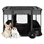 ROMANTIC BEAR Dog Playpen,Foldable Pet Puppy Cat Playpen,M(31"x23"x21")