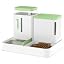 ZOMISIA Automatic Cat Feeder, Gravity Cat Food Dispenser, 0.8Gal x 2, Black