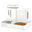 ZOMISIA Automatic Cat Feeder, Gravity Cat Food Dispenser, 0.8Gal x 2, Black