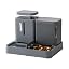 ZOMISIA Automatic Cat Feeder, Gravity Cat Food Dispenser, 0.8Gal x 2, Black