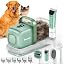 Buenkee Dog Grooming Vacuum Kit, 15000Pa Clipper, Shedding Brush, 2L, White