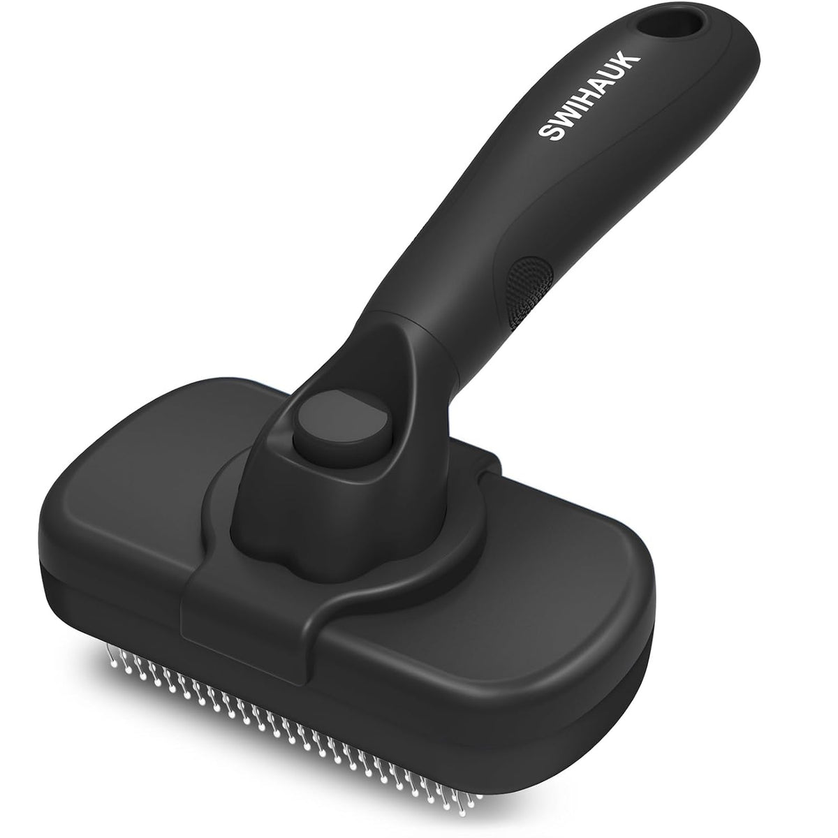 Swihauk Self Cleaning Slicker Brush - Skin Friendly Deshedding Grooming Tool for Dogs & Cats, Suitable for Shedding & Haired Pets, with Pet Supplies Accessories, Blue