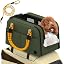 PAWZIDEA Center Console Dog Car Seat, Secure Straps & Anti Slip, Up to 12lb