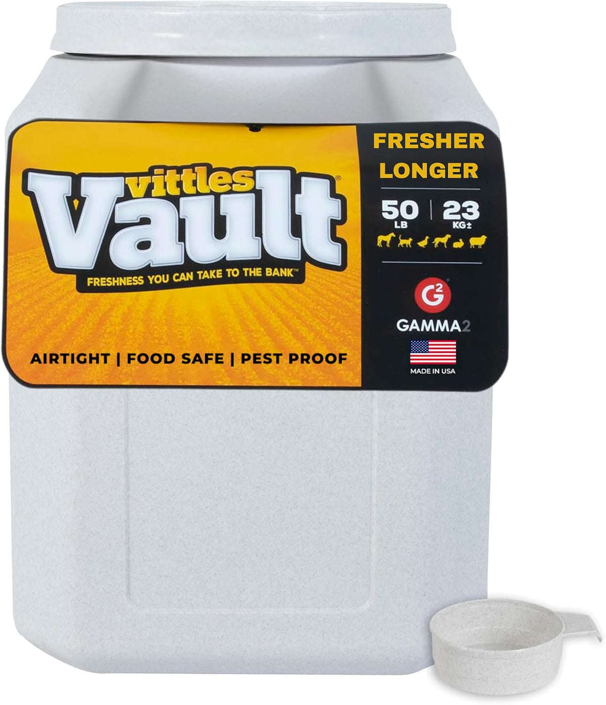 Vittles Vault Airtight Stackable Pet Food Storage Container, Up to 40lbs
