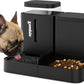 ZOMISIA Automatic Cat Feeder, Gravity Cat Food Dispenser, 0.8Gal x 2, Black