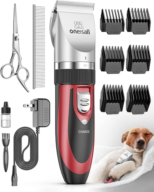 oneisall Low Noise Dog Clippers Grooming Kit for Dogs Cats Pets