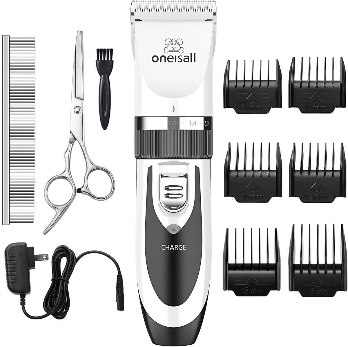 oneisall Low Noise Dog Clippers Grooming Kit for Dogs Cats Pets