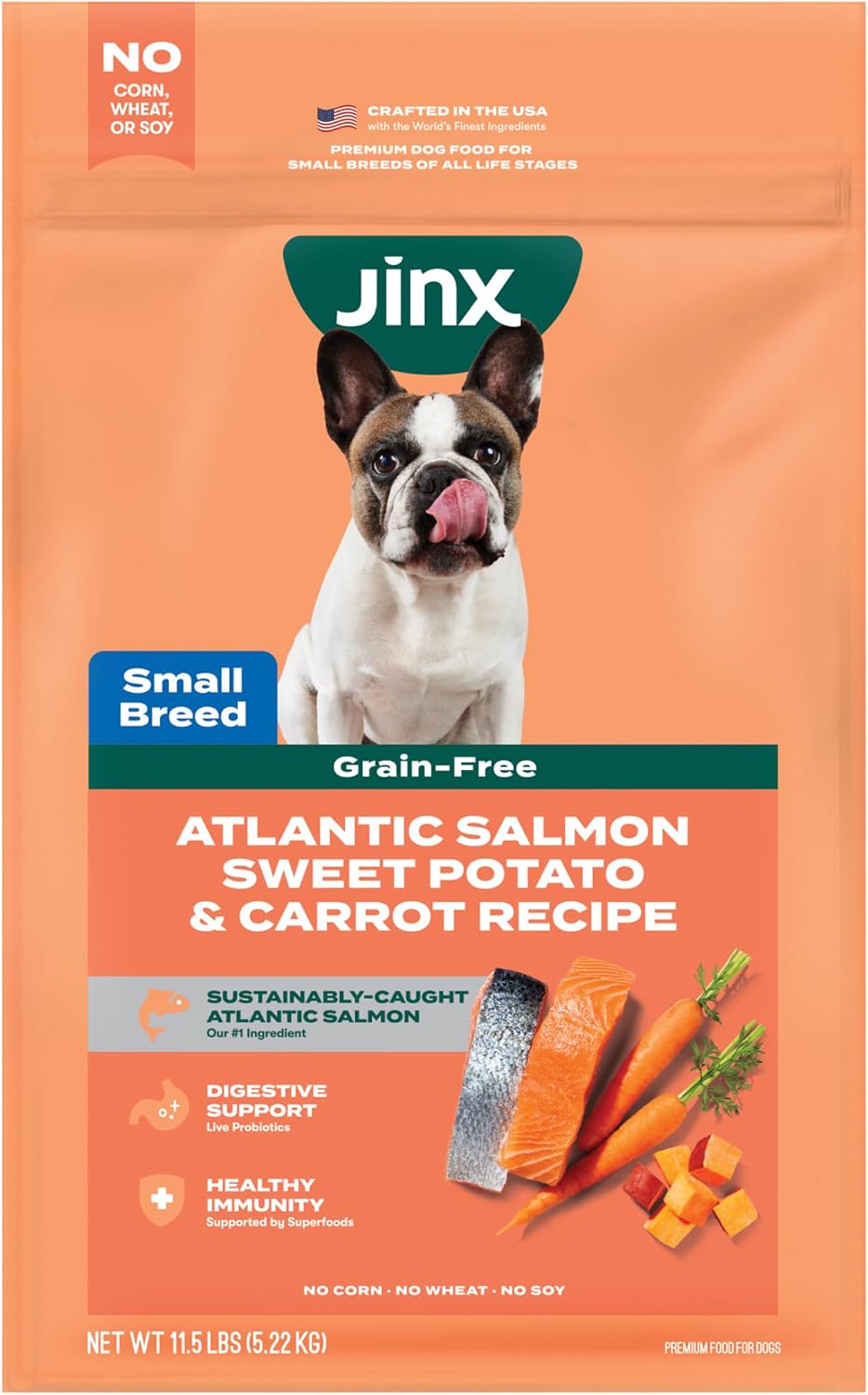 Jinx Premium Dry Dog Food, for All Lifestages - Real Beef, Brown Rice & Sweet Potato Kibble with Superfoods for Immune Support & Probiotics for Digestive Support - No Fillers - 4lb (Pack of 2)