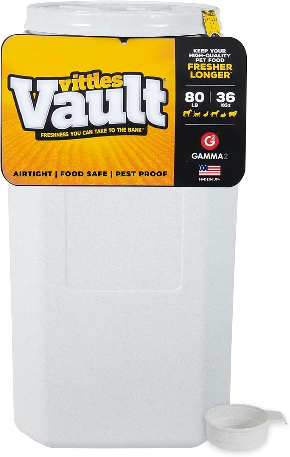 Vittles Vault Airtight Stackable Pet Food Storage Container, Up to 40lbs