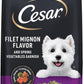 Cesar Small Breed Adult Dry Dog Food Filet Mignon Flavor with Spring Vegetables Garnish Dog Kibble, 12 lb. Bag (Pack of 2)