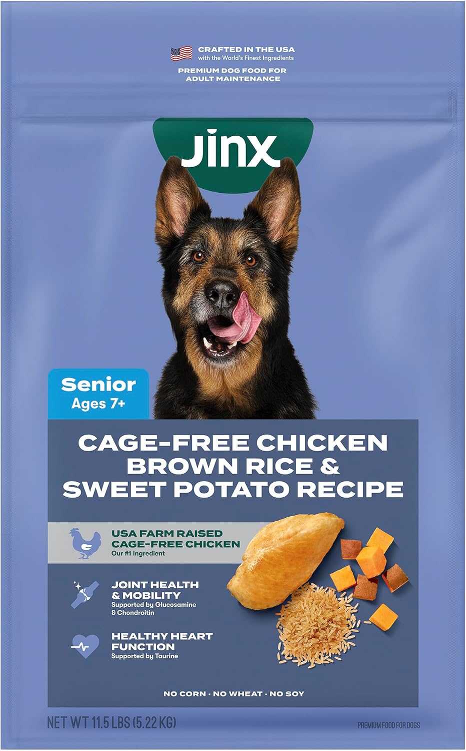Jinx Premium Dry Dog Food, for All Lifestages - Real Beef, Brown Rice & Sweet Potato Kibble with Superfoods for Immune Support & Probiotics for Digestive Support - No Fillers - 4lb (Pack of 2)