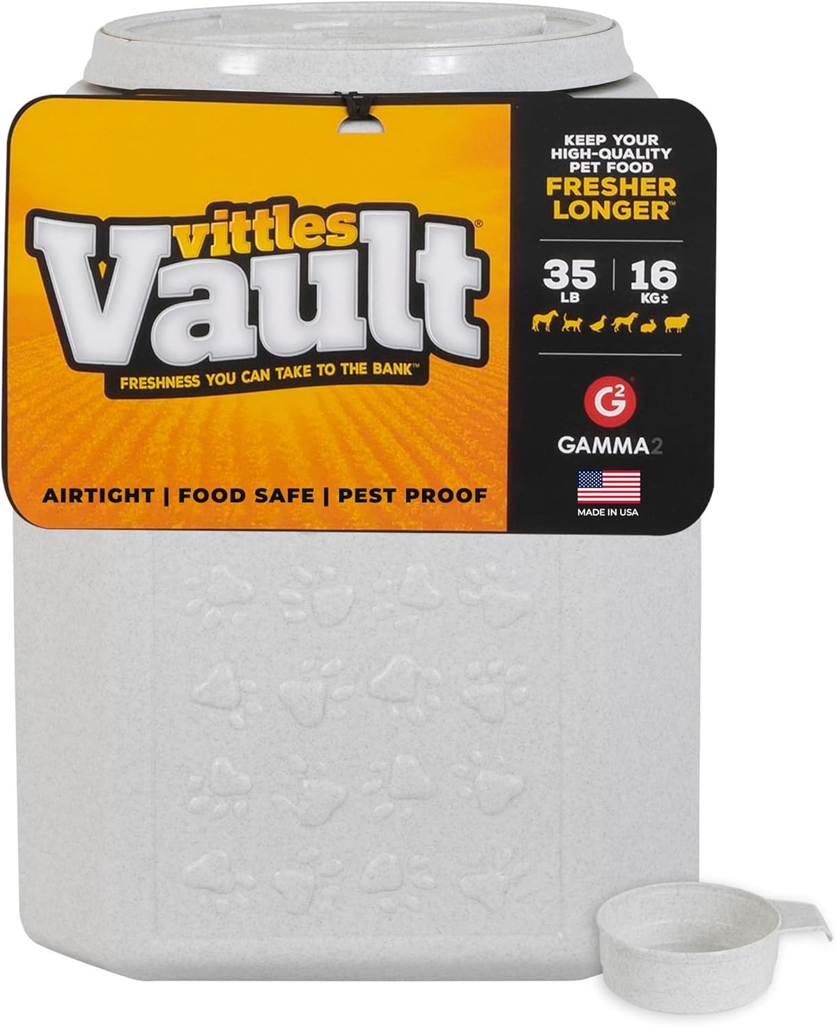 Vittles Vault Airtight Stackable Pet Food Storage Container, Up to 40lbs