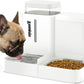 ZOMISIA Automatic Cat Feeder, Gravity Cat Food Dispenser, 0.8Gal x 2, Black