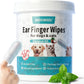 MEDUWEDU Ear Cleaner Finger Wipes 60 Counts, Dog Ear Cleaner, Grooming Kit Care for Dogs and Cats, Soft & Easy Otic Cleaning Pads, Remove Wax, Dirt & Stop Smelly, Itchy, Non-Irritating, Coconut Scent