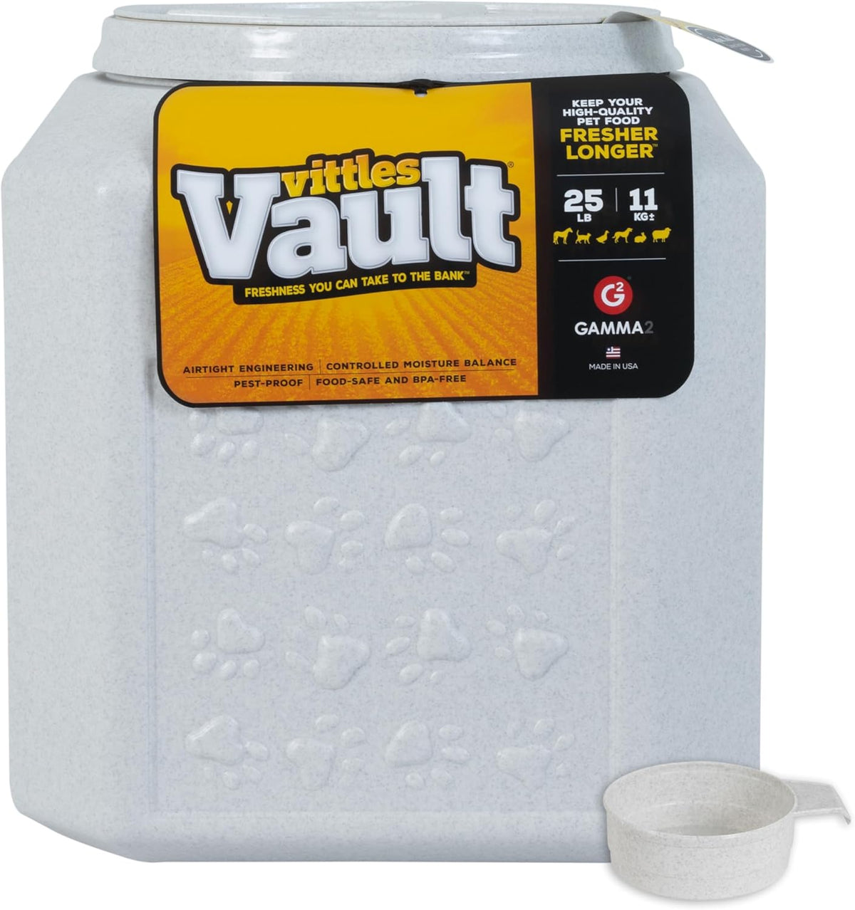 Vittles Vault Airtight Stackable Pet Food Storage Container, Up to 40lbs