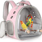 Portable Parrot Travel Cage Carrier with Small Swing Toy&Cage Colorful Toys Set Small Bird Parakeet Bag with Standing Perch Bird Carry Transport Bag (Black, Carreir/Swing)