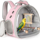 Portable Parrot Travel Cage Carrier with Small Swing Toy&Cage Colorful Toys Set Small Bird Parakeet Bag with Standing Perch Bird Carry Transport Bag (Black, Carreir/Swing)