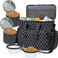 BAGLHER Dog Travel Bag, Airline Approved Pet Tote Organizer with Multi-Function Pockets, 2 X Food Storage Containers and 2 X Collapsible Bowls, Perfect Weekend Pet Travel Set for Dog, Cat Black