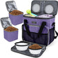 BAGLHER Dog Travel Bag, Airline Approved Pet Tote Organizer with Multi-Function Pockets, 2 X Food Storage Containers and 2 X Collapsible Bowls, Perfect Weekend Pet Travel Set for Dog, Cat Black