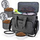 BAGLHER Dog Travel Bag, Airline Approved Pet Tote Organizer with Multi-Function Pockets, 2 X Food Storage Containers and 2 X Collapsible Bowls, Perfect Weekend Pet Travel Set for Dog, Cat Black