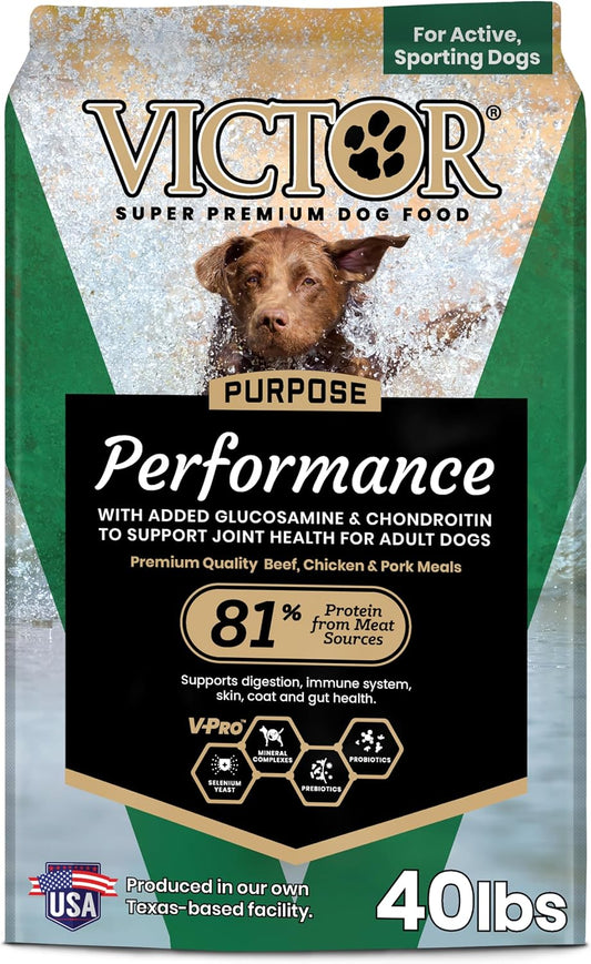 VICTOR Performance Dry Dog Food - Beef, Chicken & Pork Meal, 40 lb