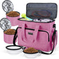 BAGLHER Dog Travel Bag, Airline Approved Pet Tote Organizer with Multi-Function Pockets, 2 X Food Storage Containers and 2 X Collapsible Bowls, Perfect Weekend Pet Travel Set for Dog, Cat Black