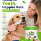 Dog Dental Wipes for Teeth Cleaning, Finger Toothbrush Wipes for Dogs Cats,Dog Teeth Cleaning Wipes Reduce Bad Breath & Plaque Tartar, No-Rinse Daily Oral Care,Dog Toothbrush & Toothpaste Alternatives