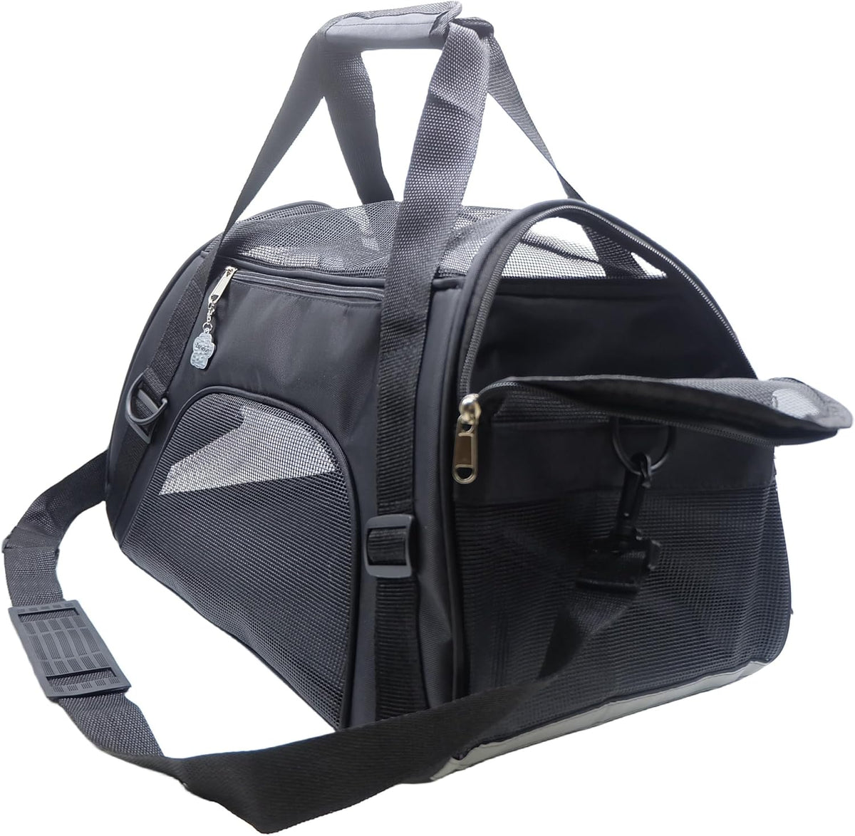 ZaneSun Cat Carrier,Soft-Sided Pet Travel Carrier for Cats,Dogs Puppy Comfort Portable Foldable Pet Bag Airline Approved (Medium-Blue)