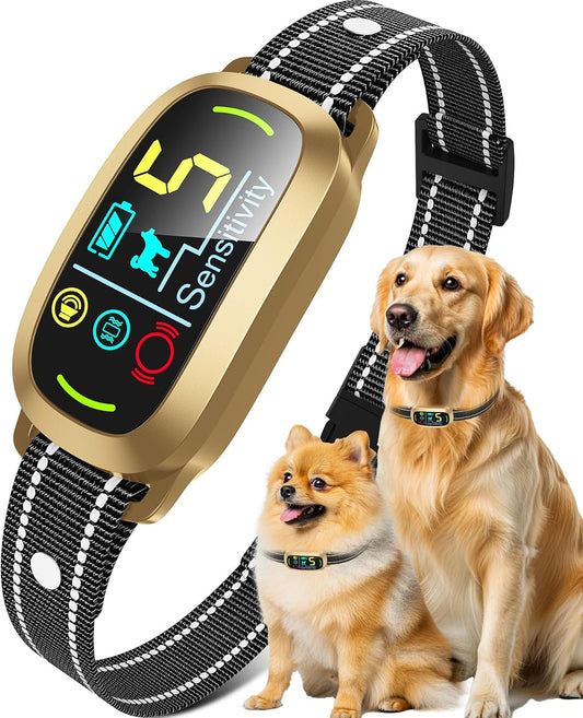 Bark Collar for Small Medium Large Dogs with 5 Training Modes, Black