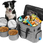 MYDAYS Dog Travel Bag, Pet Luggage Suitcase, Weekend Tote Carrier with Collapsible Bowl (Gray)