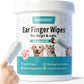 MEDUWEDU Ear Cleaner Finger Wipes 60 Counts, Dog Ear Cleaner, Grooming Kit Care for Dogs and Cats, Soft & Easy Otic Cleaning Pads, Remove Wax, Dirt & Stop Smelly, Itchy, Non-Irritating, Coconut Scent
