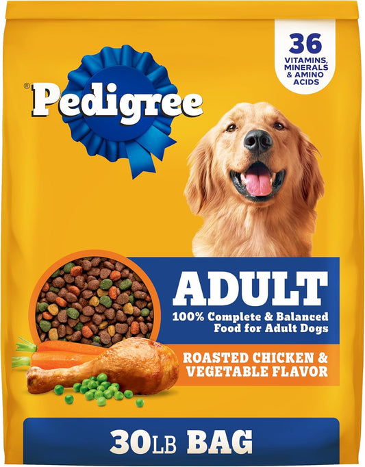 Pedigree Complete Nutrition Adult Dry Dog Food Roasted Chicken, Rice & Vegetable Flavor Dog Kibble, 3.5 lb. Bag (Pack of 4)