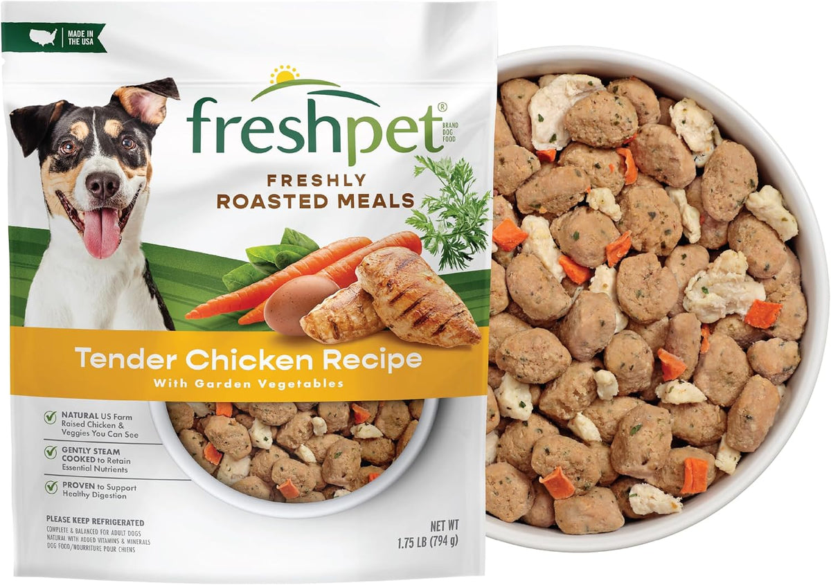 Freshpet Dog Food, Roasted Meals, Tender Chicken Recipe, 1.75 Lb