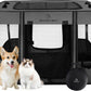ROMANTIC BEAR Dog Playpen,Foldable Pet Puppy Cat Playpen,M(31"x23"x21")