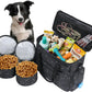 MYDAYS Dog Travel Bag, Pet Luggage Suitcase, Weekend Tote Carrier with Collapsible Bowl (Gray)