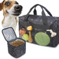 MYDAYS Dog Travel Bag, Pet Luggage Suitcase, Weekend Tote Carrier with Collapsible Bowl (Gray)