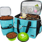 PetAmi Dog Travel Bag Organizer, Pet Supplies Tote, Stripe Black Medium